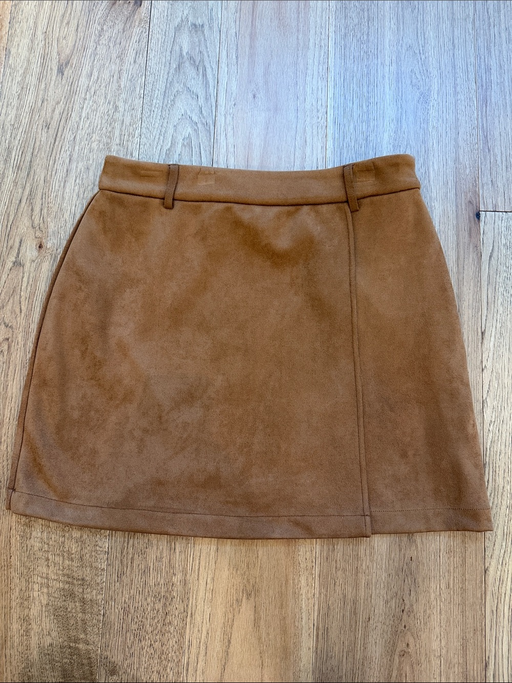 Classic Tan Mini Skirt with Belt Loops